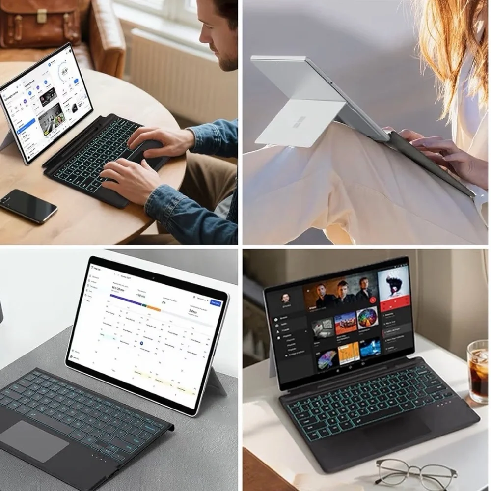Black Multi-Touch Trackpad Keyboard for Tablets
